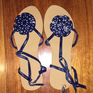 Navy NWOT Boutique Sandals